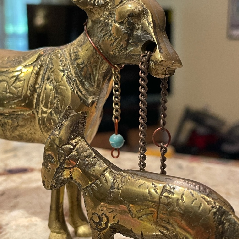 Brass Donkey Figurine Set